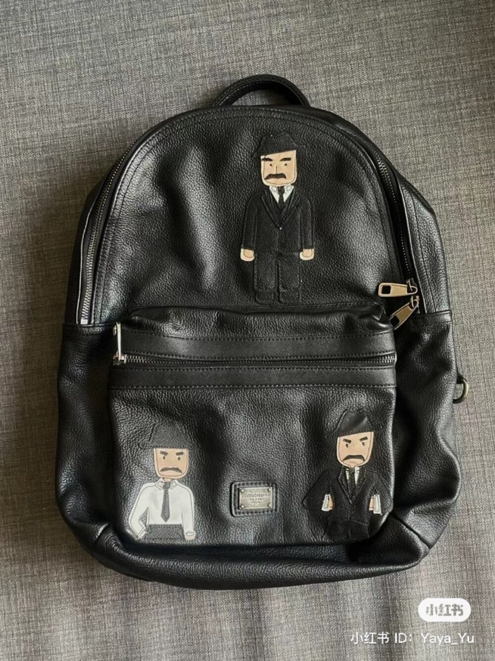 OBO Send Offer Black Leather Dolce & Gabbana Designer Backpack